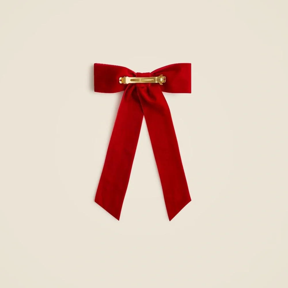 J. Crew Velvet Bow‎ Hair Clip NWT